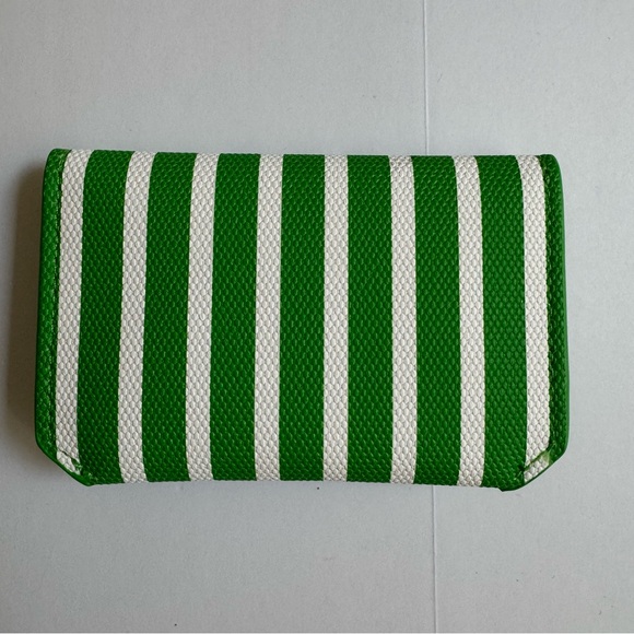 Kate Spade New York x Target Striped Envelope Card Case Green White - Picture 2 of 12